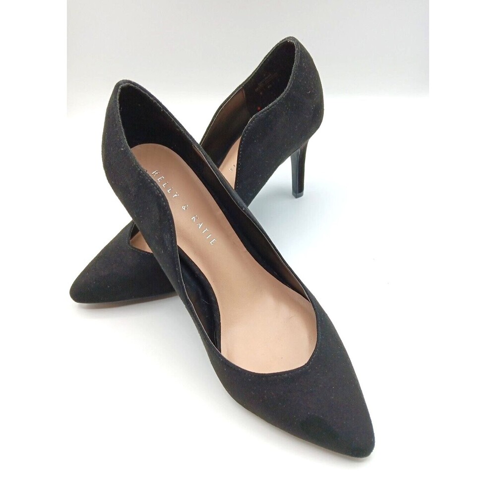 Kelly & Katie Black SUEDE Heels Womens Size‎ 9